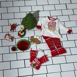 American Girl Nostalgic Christmas Set including light up ceramic tree
